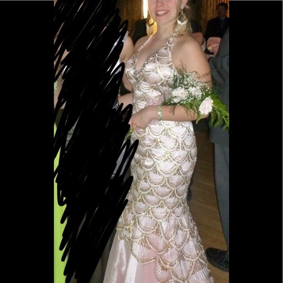 Size 6 Blush Prom mermaid gown - Picture 1 of 2
